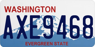 WA license plate AXE9468