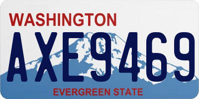 WA license plate AXE9469
