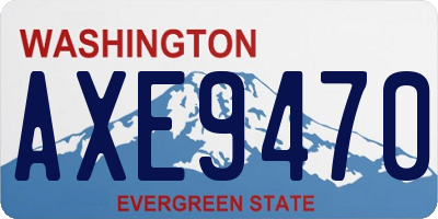 WA license plate AXE9470
