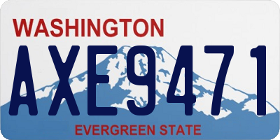 WA license plate AXE9471