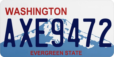 WA license plate AXE9472
