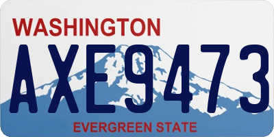 WA license plate AXE9473