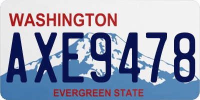 WA license plate AXE9478