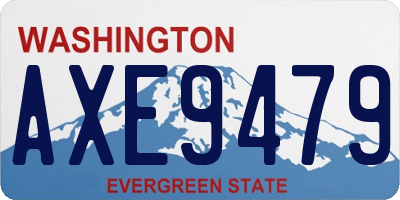 WA license plate AXE9479