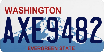 WA license plate AXE9482