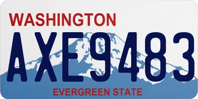 WA license plate AXE9483