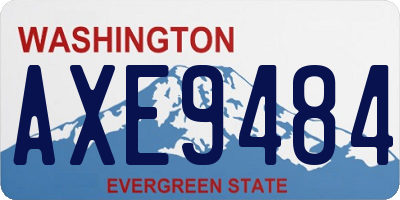 WA license plate AXE9484