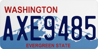 WA license plate AXE9485