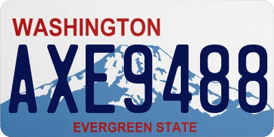 WA license plate AXE9488