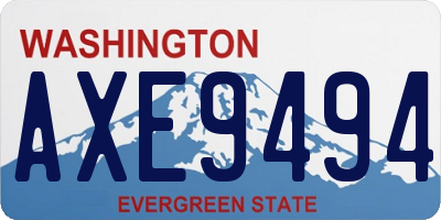 WA license plate AXE9494