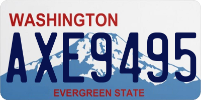 WA license plate AXE9495