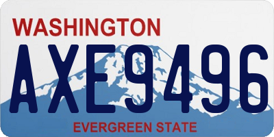 WA license plate AXE9496