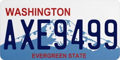 WA license plate AXE9499