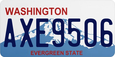 WA license plate AXE9506
