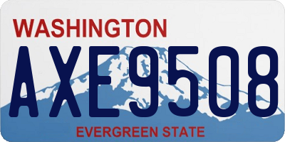 WA license plate AXE9508