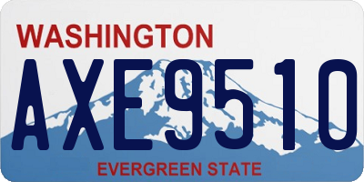 WA license plate AXE9510