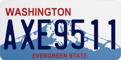 WA license plate AXE9511