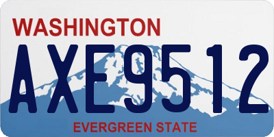 WA license plate AXE9512