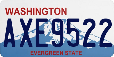 WA license plate AXE9522