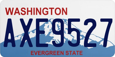 WA license plate AXE9527