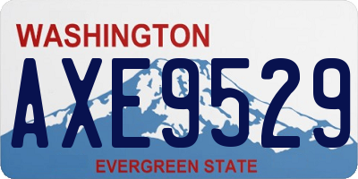 WA license plate AXE9529