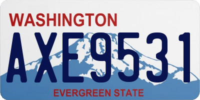 WA license plate AXE9531