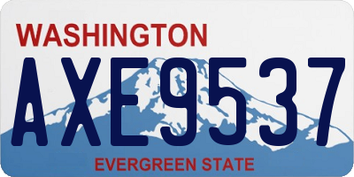 WA license plate AXE9537