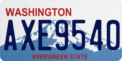 WA license plate AXE9540
