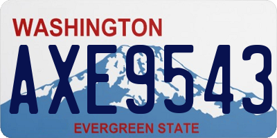 WA license plate AXE9543