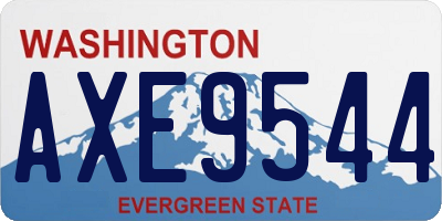 WA license plate AXE9544