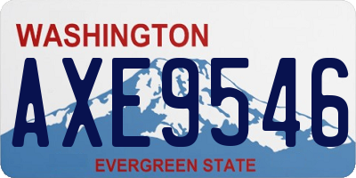 WA license plate AXE9546