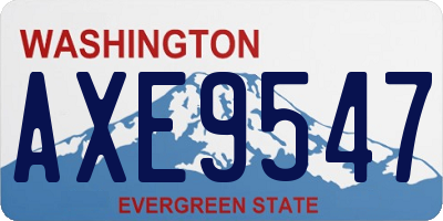 WA license plate AXE9547