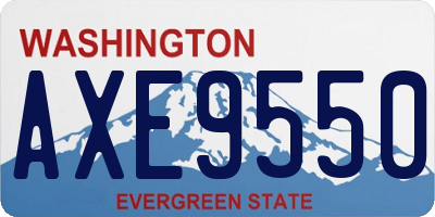 WA license plate AXE9550