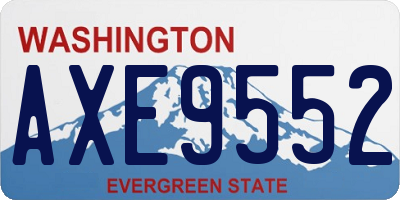 WA license plate AXE9552