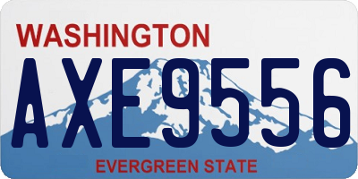 WA license plate AXE9556