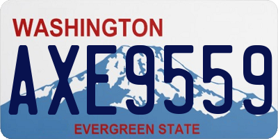 WA license plate AXE9559