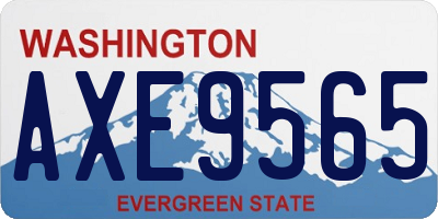 WA license plate AXE9565