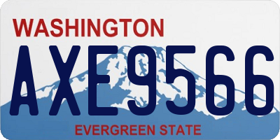 WA license plate AXE9566