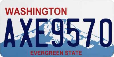 WA license plate AXE9570