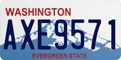 WA license plate AXE9571