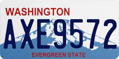 WA license plate AXE9572