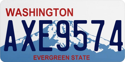 WA license plate AXE9574