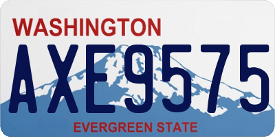 WA license plate AXE9575