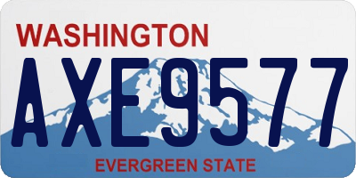 WA license plate AXE9577