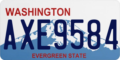 WA license plate AXE9584