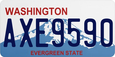 WA license plate AXE9590