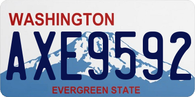 WA license plate AXE9592