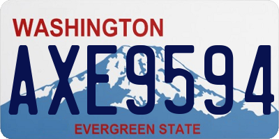 WA license plate AXE9594