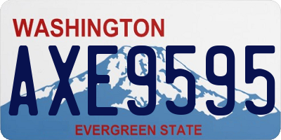 WA license plate AXE9595