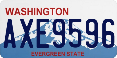 WA license plate AXE9596